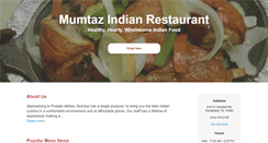 Desktop Screenshot of mumtazindianrestaurant.com