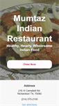 Mobile Screenshot of mumtazindianrestaurant.com